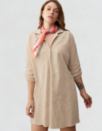 robe courte effet velours côtelé