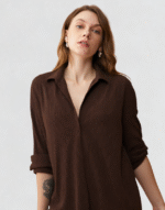 robe courte effet velours côtelé