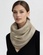 foulard brillant doré