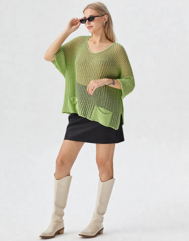 poncho en maille