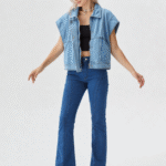 veste en jean sans manches