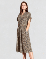 robe portefeuille léopard