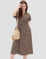 robe portefeuille léopard