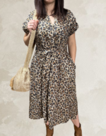 robe portefeuille léopard