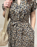 robe portefeuille léopard