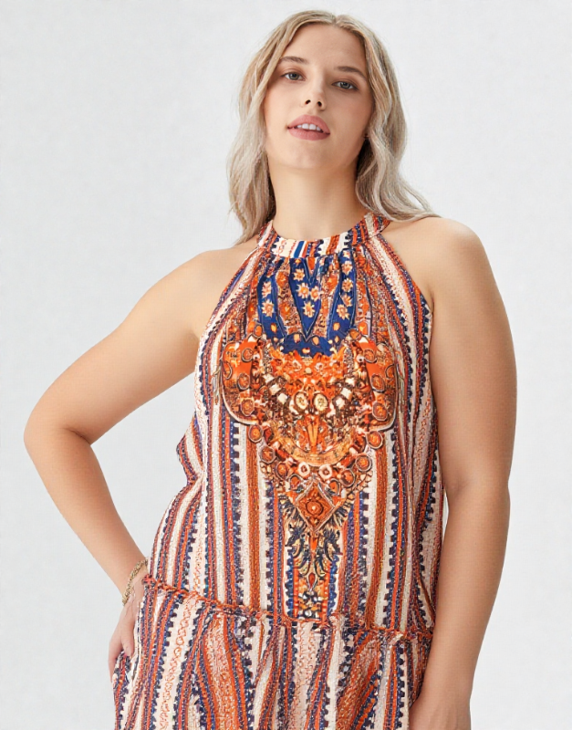 robe longue imprimés mix