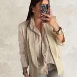 blazer uni manches 3/4