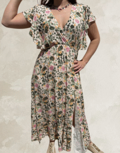 robe longue fleurie