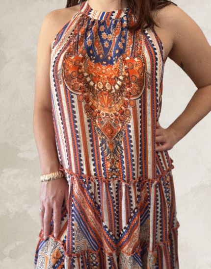 robe longue imprimés mix