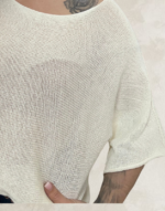 t shirt uni maille fine