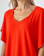 t shirt uni col v