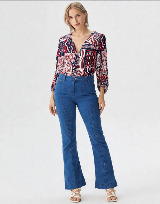 blouse à motifs