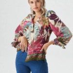 blouse colorée à motifs