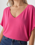 t shirt uni col v