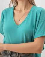 t shirt uni col v