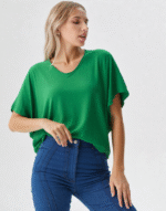 t shirt uni col v