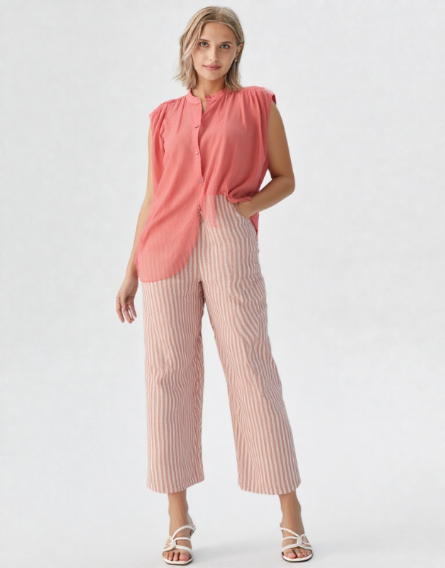 chemise gaz de coton unie