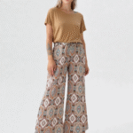 pantalon fluide à motifs