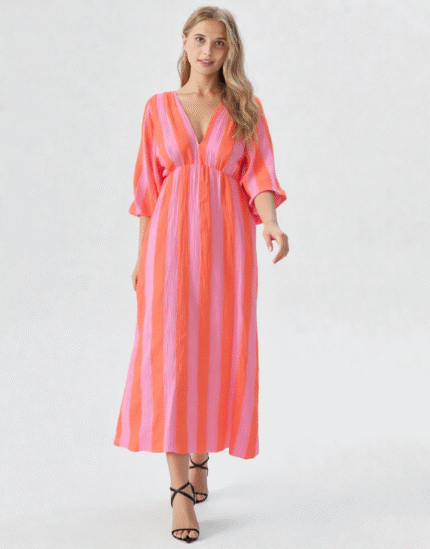 robe longue rayures