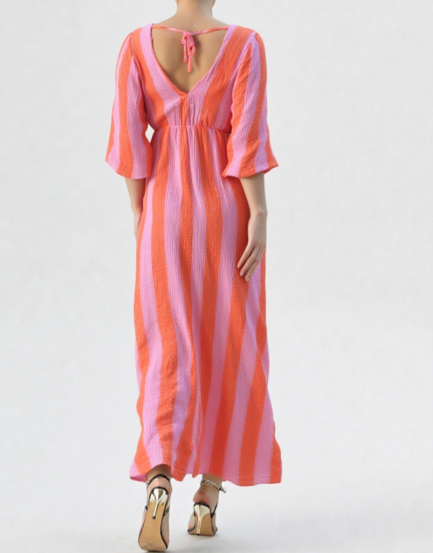 robe longue rayures