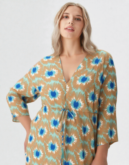 robe longue colorée à motifs