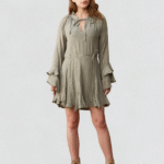 Robe courte à volants