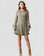 Robe courte à volants
