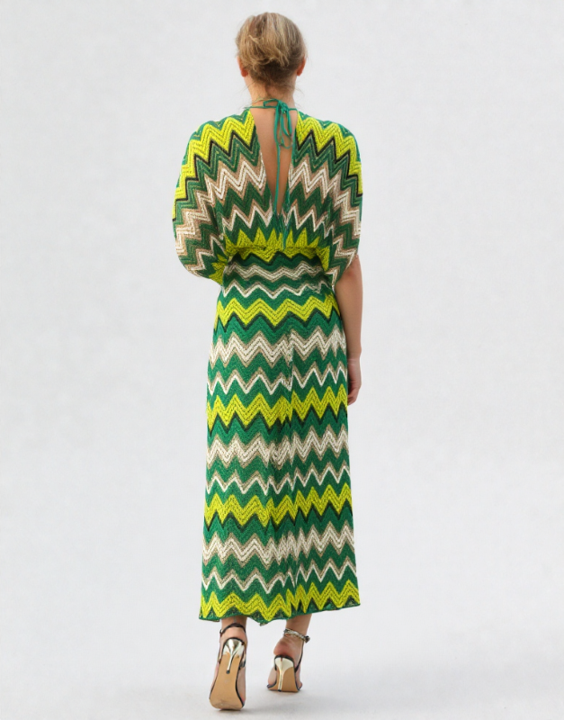 robe maille verte