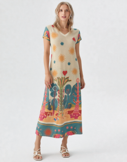 robe coupe droite soleil