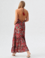 robe dos nu à motifs