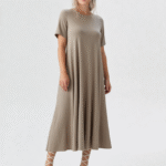 robe longue taupe