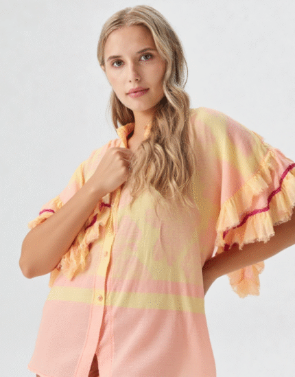 blouse à volants