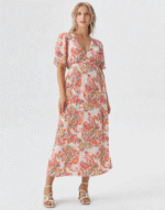 robe longue imprimés orange