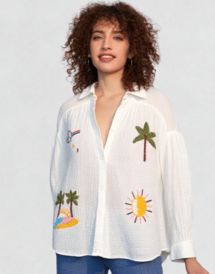chemise coton plage