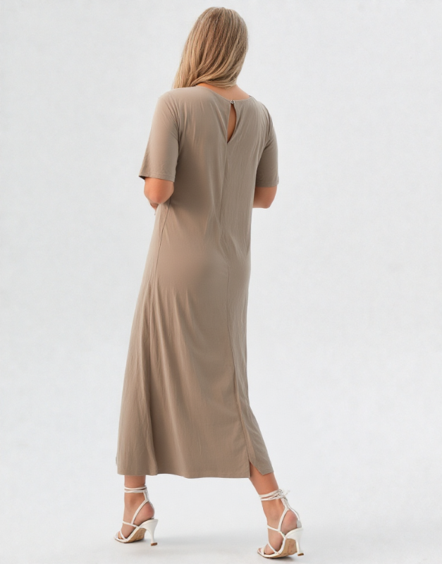 robe longue taupe