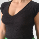 t shirt noir brillant