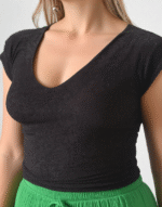 t shirt noir brillant