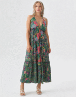 robe dos nu à motifs