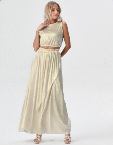 ensemble jupe doré