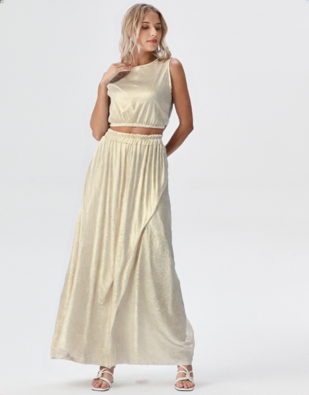ensemble jupe doré