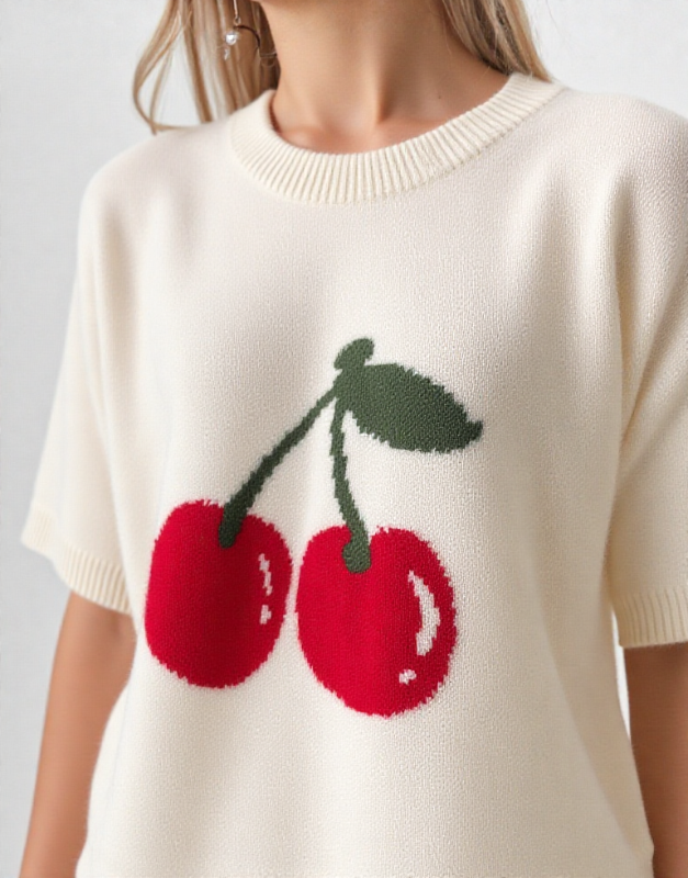 pull cerise sans manches