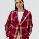 blazer carreaux bordeaux