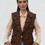 blazer sans manches texturé