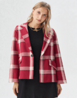 blazer carreaux bordeaux