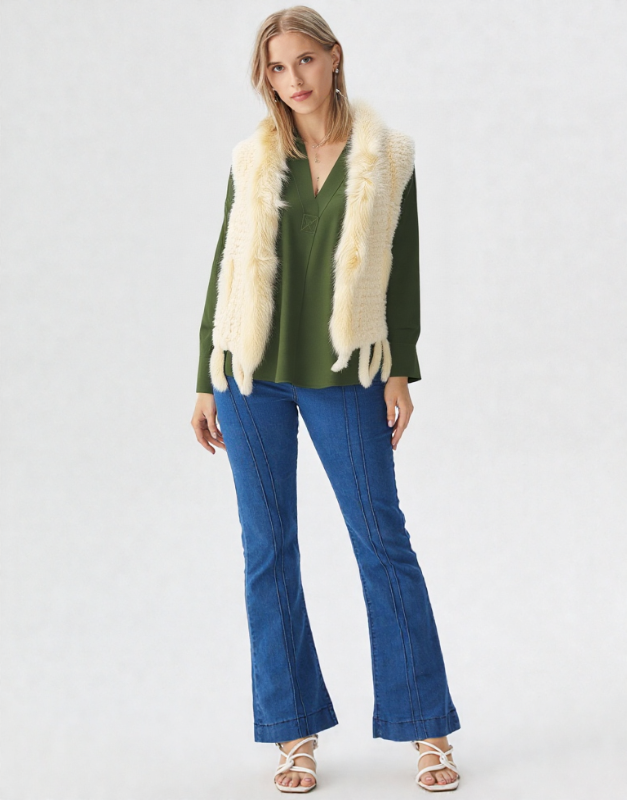 gilet fausse fourrure