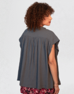 blouse manches courtes grise