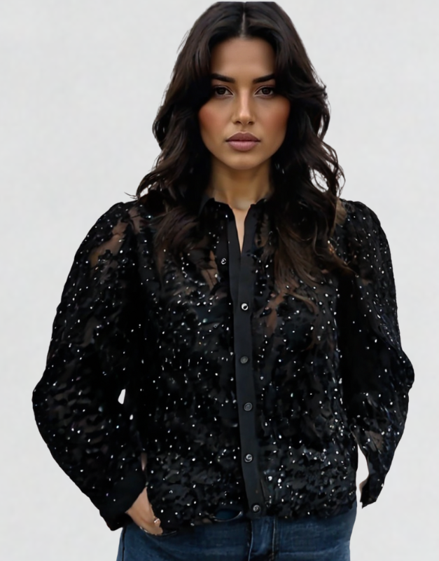 chemise à sequins