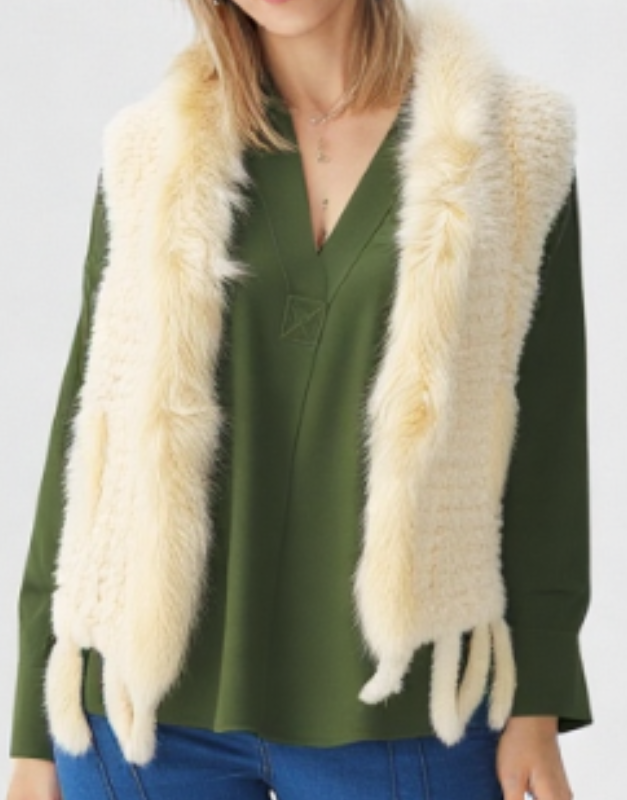 gilet fausse fourrure