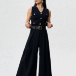 pantalon large à pince