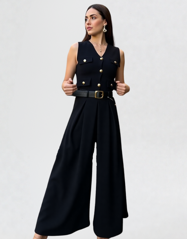 pantalon large à pince